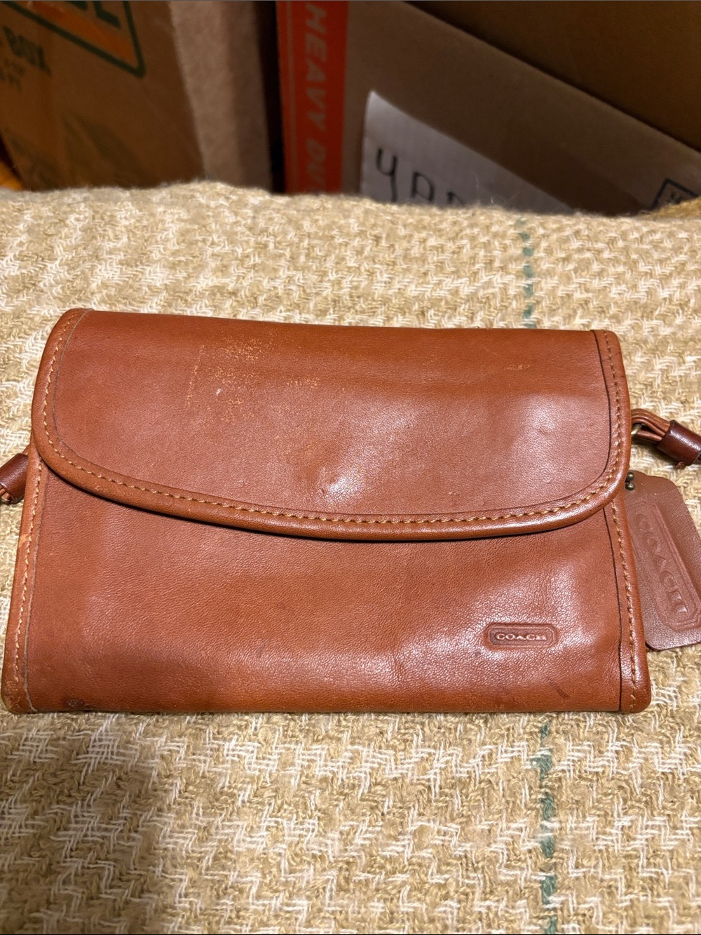 Coach Tan Leather Men's Belt Bag